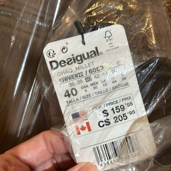 Desigual Blush and Brown Dante Motto Jacket. Multiple sizes - Picture 7 of 10